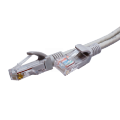 Кабель патч-корд U/UTP 5e кат. 0,5м. SUPRLAN 10-0141 4x2 26AWG (7x0.16mm) Cu LSZH серый