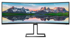 Монитор 49" Philips 498P9 (00/01) 5120x1440, 5 ms, 450 cd/m, 80M:1, 178°/178°, 2*HDMI, DP, 6*USB, Pivot, Swivel, HAS
