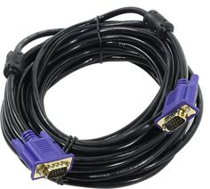Кабель VGA Exegate EX-CC-PVGA-15M15M-10.0 EX169516RUS 15M/15M, 10м, 2 фильтра, позолоченные контакты, экран