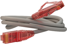 Кабель патч-корд U/UTP 5e кат. 2м. Hyperline PC-LPM-UTP-RJ45-RJ45-C5e-2M-LSZH-GY серый, LSZH