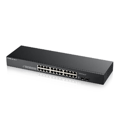 Коммутатор ZYXEL GS1100-24 24xGE, 2xSFP, rack 19", бесшумный