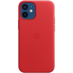 Чехол Apple Leather Case with MagSafe MHK73ZE/A для iPhone 12 mini red