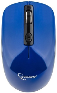 Мышь Wireless Gembird MUSW-400-B голубая, 1600 dpi, USB, 3 кнопки+колесо-кнопка