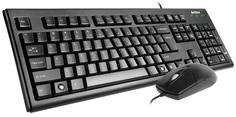 Клавиатура и мышь A4Tech KRS-8372 черные, USB, мышь-1000 dpi