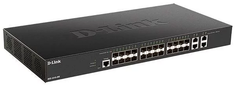 Коммутатор D-link DXS-1210-28S L2+ Smart Switch with 24x10GBase-X SFP+, 4x10GBase-T ports