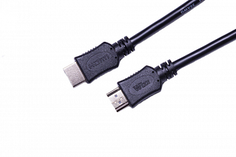 Кабель HDMI Wize C-HM-HM-0.5M 0.5 м, v.2.0, 19M/19M, позол.разъемы, экран, черный, пакет