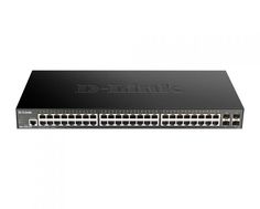 Коммутатор управляемый D-link DGS-1250-52X/A1A 48x 10/100/1000Base-T, 4x 10GBase-X SFP+, L2 Smart, 19”