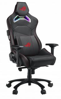 Кресло игровое ASUS ROG Chariot SL300C черное, эко кожа, RGB подсветка