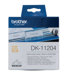 Наклейка Brother DK11204 Многофункциональные наклейки Brother (400 шт - 17 x 54 мм)