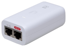 Адаптер PoE Ubiquiti U-POE-af-EU (уличный блок питания) для внешних точек доступа Ubiquiti, вход: 48В, 802.3af, выход: 18В, 0.7А, гигабитный Ethernet
