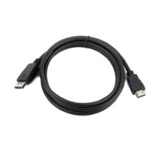Кабель интерфейсный DisplayPort-HDMI Cablexpert 20M/19M CC-DP-HDMI-3M 3м, черный, экран, пакет