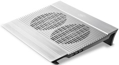 Подставка для ноутбука с охлаждением Deepcool N8 17 25dB 4xUSB 1244g Silver aluminum 17"