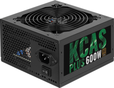 Блок питания ATX AeroCool KCAS PLUS 600W 4713105962659 V2.3 (20/24+4/8+6/8pin, вентилятор d120мм) + каб