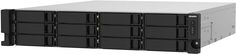 Сетевой RAID-накопитель QNAP TS-1232PXU-RP-4G 12 отсеков 3,5"/2,5", 2 порта 2,5 GbE, 2 порта 10 GbE SFP+, стоечное исполнение, 2 блока питания. ARM Co