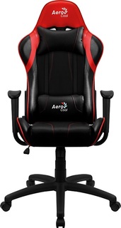 Кресло AeroCool AC100 AIR 4718009155053 black/red, игровое, макс нагрузка 150кг