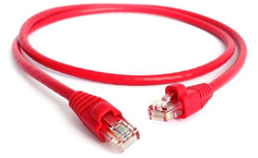 Кабель патч-корд U/UTP 5e кат. 1м. GCR GCR-LNC04-1.0m , AWG24, RJ45, литой (Красный), пластик пакет