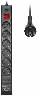 Сетевой фильтр Buro BU-SP3_USB_2A-B 6 розеток, 3 метра, USB, 2А, черный (992313)