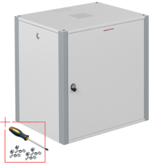 Шкаф настенный 19", 9U SYSMATRIX WP 6409.720 600x450x450mm, дверь металл, серый