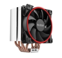 Кулер PCCooler GI-H58U CORONA R LGA2066/2011/1366/115X/775/AM4/3/3+/AM2/2+/FM1/2/2+ (TDP 240W, 120mm PWM SilentPro Red LED FAN, 5 тепловых трубок 8мм,