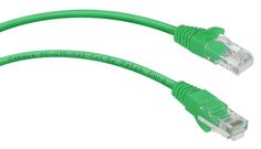 Кабель патч-корд U/UTP 5e кат. 1м. Cabeus PC-UTP-RJ45-Cat.5e-1m-GN неэкранированный, зеленый