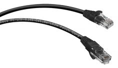 Кабель патч-корд U/UTP 5e кат. 1.5м Cabeus PC-UTP-RJ45-Cat.5e-1.5m-BK-LSZH неэкранированный, черный