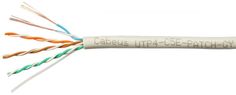 Кабель витая пара U/UTP 5e кат. 4 пары Cabeus UTP-4P-Cat.5e-PATCH-GY 24AWG(7х0.20 мм), медь, многожильный (stranded), внутренний, PVC, серый, уп/305м