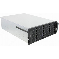 Корпус серверный 4U Procase ES424-SATA3-B-0 (24 SATA 3/SAS hotswap HDD), черный, без блока питания, глубина 650мм, MB 12"x13"