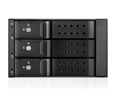 Корзина Procase T3-203SATA3 3 SATA3/SAS 6Gb hotswap aluminium mobie rack (2x5,25) Black