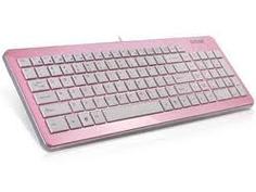 Клавиатура Delux K1500 розово-белая, Ultra-Slim, ММ, USB 6938820410843