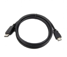 Кабель интерфейсный DisplayPort-HDMI Cablexpert 20M/19M CC-DP-HDMI-1M 1м, черный, экран, пакет