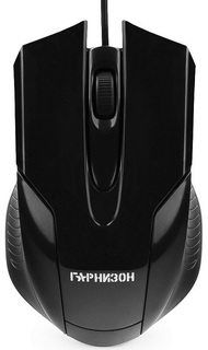 Мышь Garnizon GM-210 черная, USB, чип-Х, 1000dpi, 2 кнопки+колесо/кнопка Гарнизон