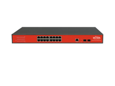 Коммутатор PoE Wi-Tek WI-MS318GF 16*10/100/1000Mbps RJ45(Auto Negotiation/Auto MDI/MDIX), 2*SFP-слота 1000Mbps, консольный порт