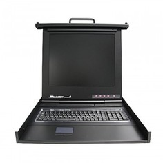 Консоль KVM Procase DUOS 17 двухрельсовая 17, dual rail console, LCD D-Sub, PS/2 и USB, разрешение 1280*1024, USB hub