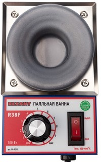 Паяльная ванна Rexant 09-9210 модель R38F, 100 Вт, ø 38 мм, 200-480 °C, бессвинцовая