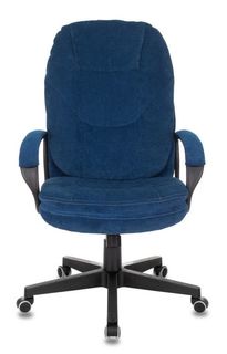 Кресло Бюрократ CH-868N/VELV29 руководителя, крестовина пластик, ворсовая ткань, цвет: темно-синий
