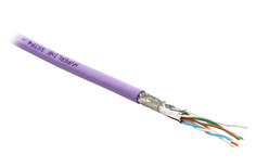 Кабель витая пара S/FTP 7 кат. 4 пары Hyperline SFTP4-C7-P26-IN-LSZH-VL-500 26AWG(7x0.16 мм), медь, многожильный (stranded), внутренний, LSZH, нг(C)-H
