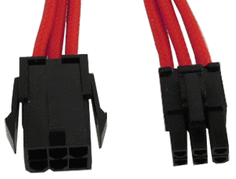 Удлинитель GELID CA-6P-04 6-pin PCI-E, 30см, индивидуальная оплетка, красный