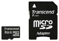 Карта памяти 8GB Transcend TS8GUSDHC10 MicroSDHC class 10
