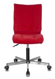 Кресло офисное Бюрократ CH-330M цвет красный, Velvet 88, крестовина металл хром