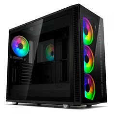 Корпус ATX Fractal Design Define S2 Vision RGB Blackout black, без БП, с окном, 2xUSB 2.0, 2xUSB 3.0, USB Type-C, audio (701750)