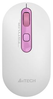 Мышь Wireless A4Tech Fstyler FG20 белый/розовый оптическая (2000dpi) USB (4but) 1598991