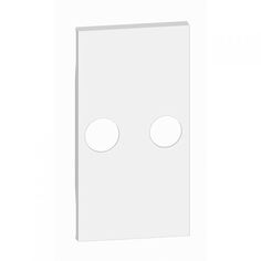 Панель лицевая BTicino KW25M2 LIVING NOW для TV розеток с 2 отверстиями, 2 модуля, цвет белый