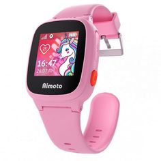 Часы Aimoto Единорог 8001101 детские, 1.44", 240х240 пикс, GPS, розовые