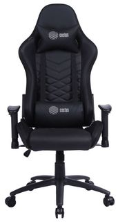 Кресло Cactus CS-CHR-0099BL игровое, черный сиденье черный эко.кожа с подголов. крестовина металл пластик черный