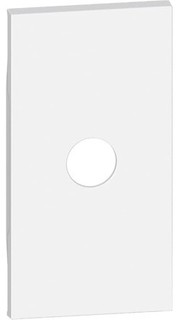 Панель лицевая BTicino KW08M2 LIVING NOW для TV розеток и кабельных выводов с 1 отверстием, 2 модуля, цвет белый