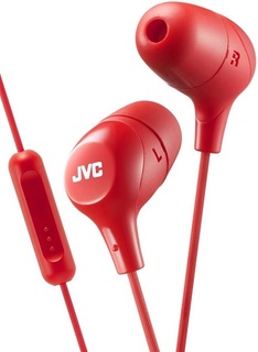 Наушники JVC HA-FX38M-R-E Marshmallow внутриканальные, проводные, встроенный микрофон, ПДУ, красные