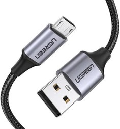 Кабель UGREEN US290 60146_ Micro USB 2.0, 1м, серо-черный
