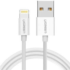 Кабель UGREEN US155 20730_ USB-A Male / Lightning Male, 2м, белый