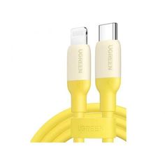 Кабель UGREEN US387 90226 USB-C to Lightning Silicone, 1м, цвет: желтый