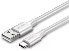 Кабель UGREEN US288 60132_ USB-A 2.0/USB-C, Nickel Plating Aluminum Braid, 1.5м, silver